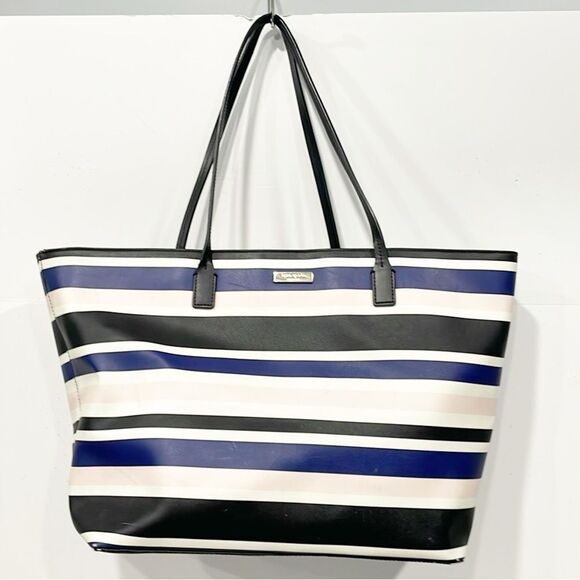 kate spade Handbags - Kate Spade Womens Tote Bag Large Faux Leather Striped